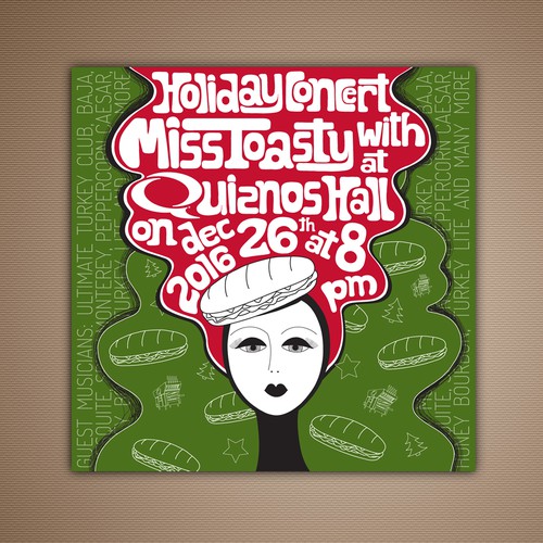 Christmas artwork with the title 'Illustration for 2016 Calendar'