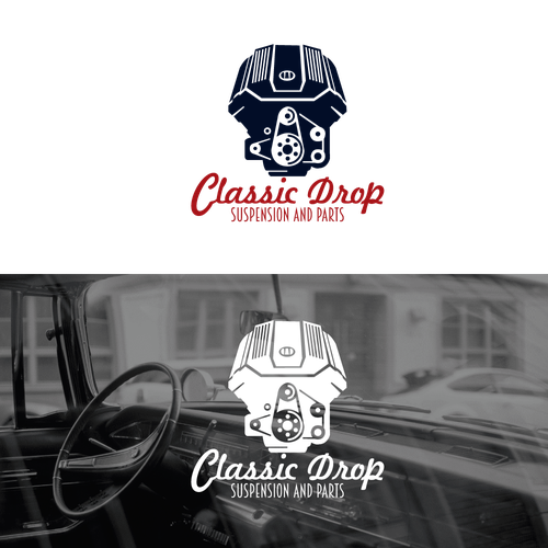 Motor logo with the title 'Classic Car concept logo'