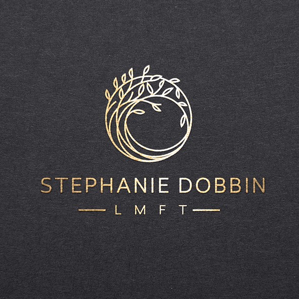 Circle logo with the title 'Line art tree'
