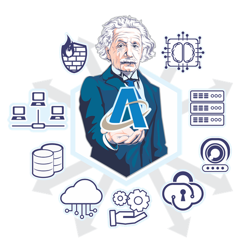 Computer design with the title 'Einstein '