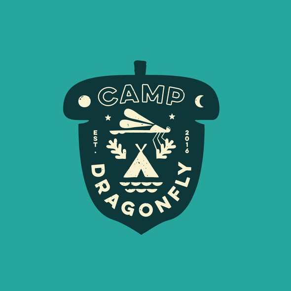 Tent logo with the title 'LOGO DESIGN'