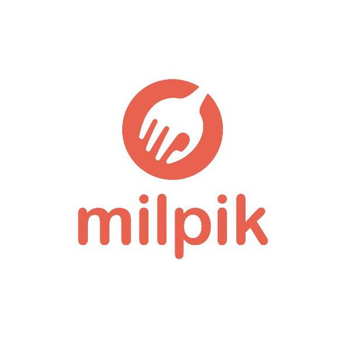 Round logo with the title 'milpik'