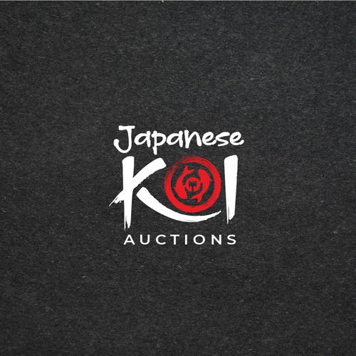 Koi design with the title 'Japanese Koi Auctions'