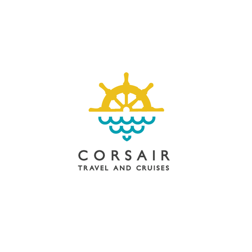 Tourism logo with the title 'Logo concept for travel and cruises'