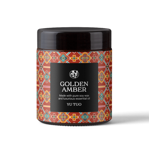 Candle packaging with the title 'label design for scented candles'