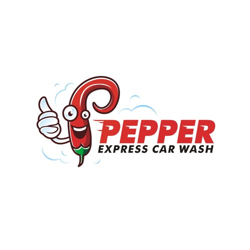 Automotive brand with the title 'Pepper Car Wash logo'