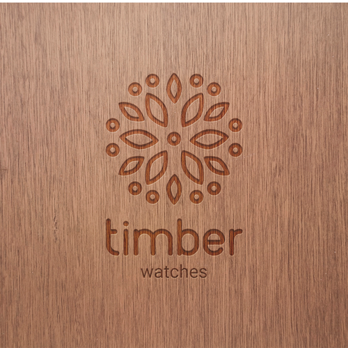 Watch logo with the title 'Logo for a wooden watch company'