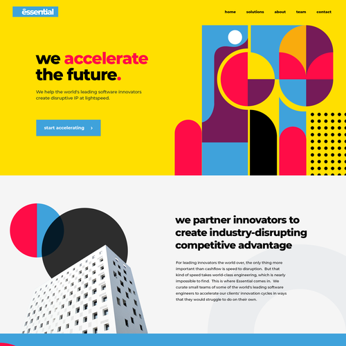 Agency website with the title 'Bold home page design for IT consulting firm'