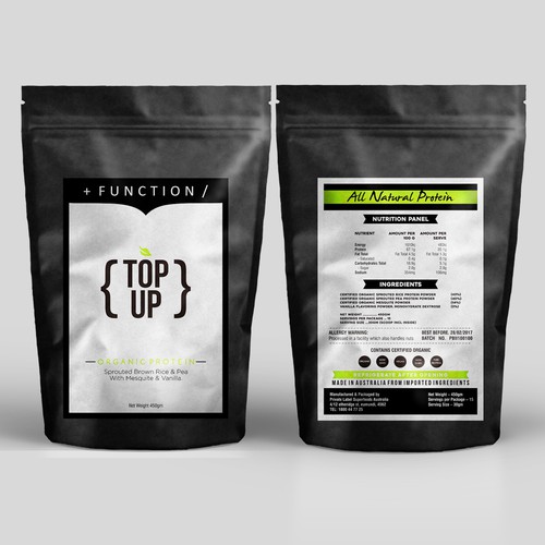 Simple label with the title 'SUPPLEMENT LABEL '