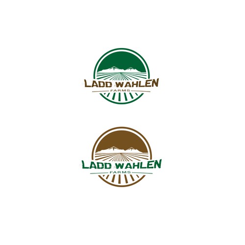 Field logo with the title 'Logo design for LaddWahden farm'