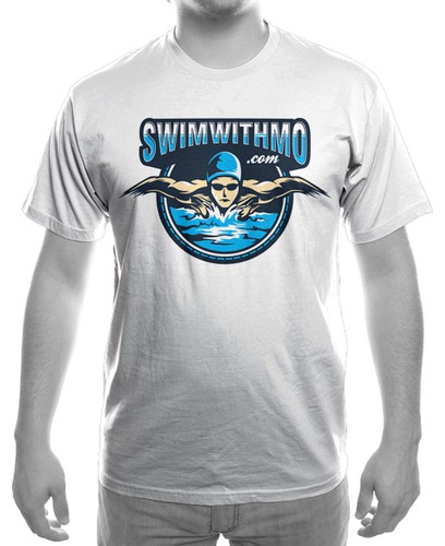 Swim design with the title 'Olympic swimmer needs cool T-shirt to promote her business'