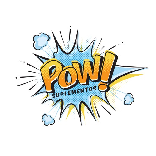 Comic logo with the title 'Logo for suplements store'