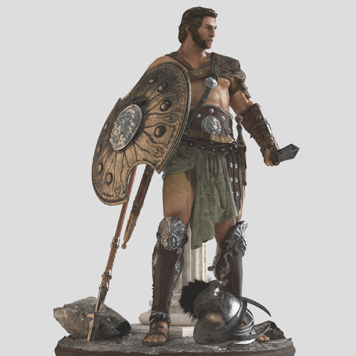 Armor design with the title 'Warrior Toys Action Figure'