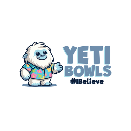 Yeti logo with the title 'Logo concept for Yeti Bowls'
