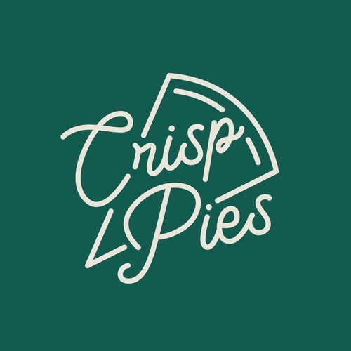 Pizza logo with the title 'Logo design concept for Crisp Pies'