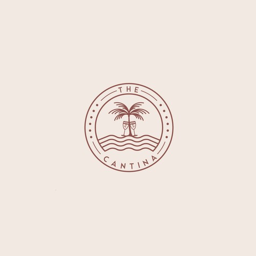 Tropical logo with the title 'Fun and modern logo for The Cantina'