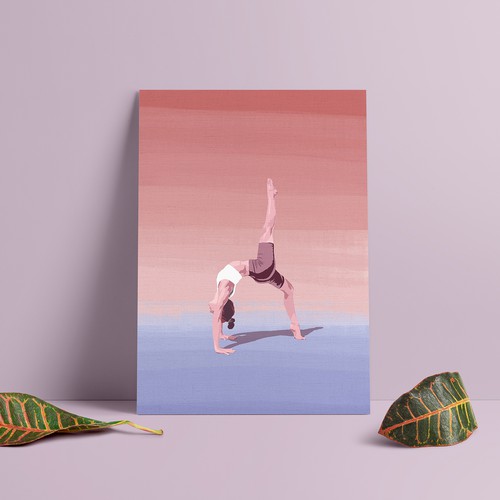 Canvas design with the title 'Yoga poster'