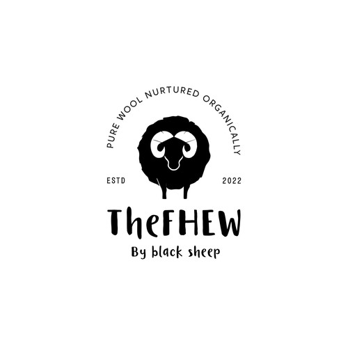 Green logo with the title 'Organic black sheep logo'