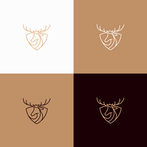 Royal brand with the title 'Clean and elegant King's Deer logo design.'