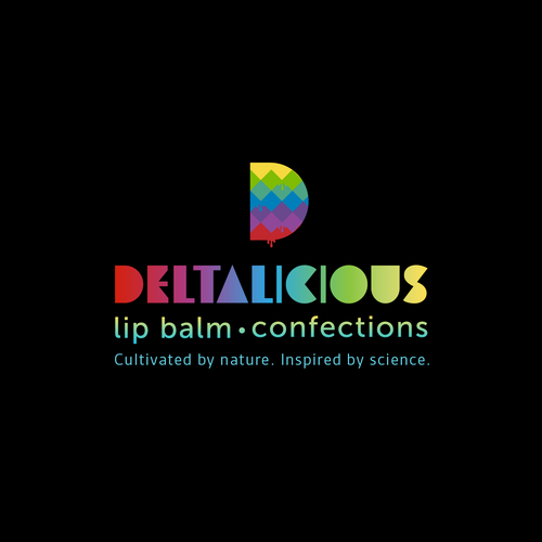 Kaleidoscope logo with the title 'Colorful logo for confectionery brand'