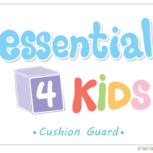 Kids label with the title 'Cushion guard logo'