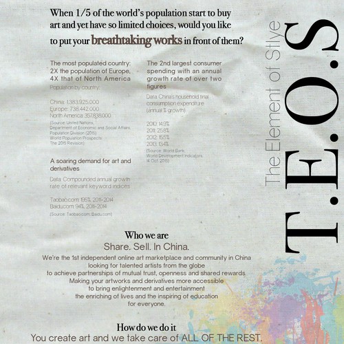 Newspaper design with the title 'Poster Design-The Element of Style'