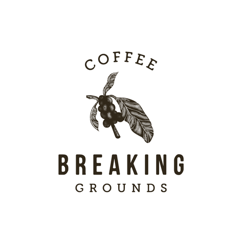 Old fashioned logo with the title 'Logo concept for a Coffee Shop'