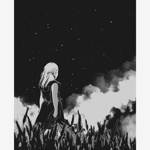 Artwork illustration with the title 'Concept for book cover'