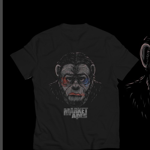 Portrait t-shirt with the title 'Ape T shirt design '