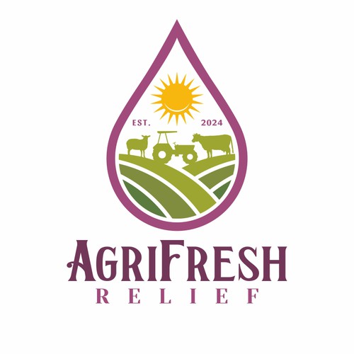 Agricultural logo with the title '1-to-1 Project for AgriFresh Relief'