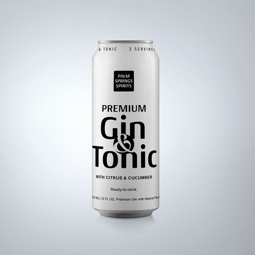 White label with the title 'Palm Spring Can Package opt#2'