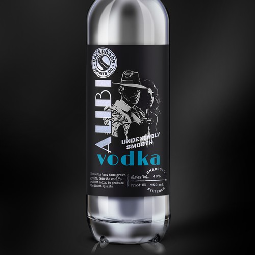 Product label with the title 'Label Design for Vodka'