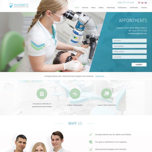Fresh website with the title 'Modern Dental Website'