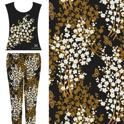 Leggings design with the title 'Patterns for active wear'