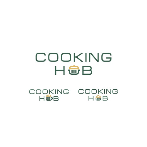 Whisk logo with the title 'Cooking Hub Logo Concept'