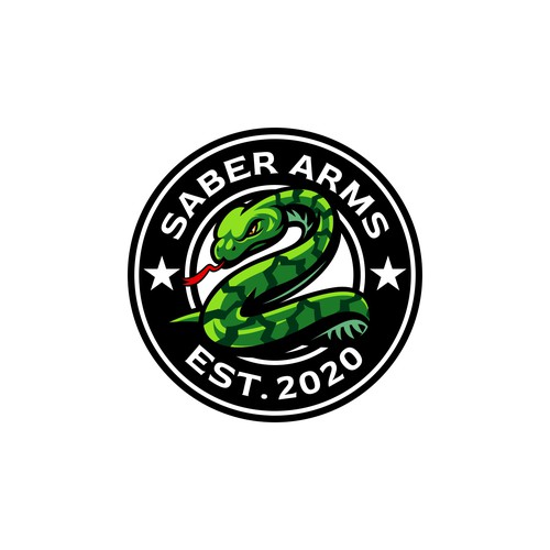 Viper design with the title 'Green sanca'