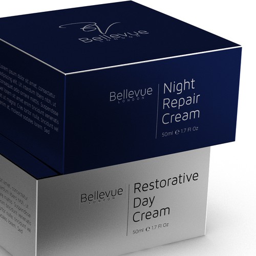Perfume design with the title 'The design of a range of Premium Skincare'