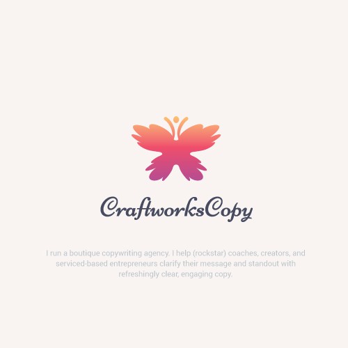 Writing logo with the title 'Creative Unique Butterfly Logo For Boutique'