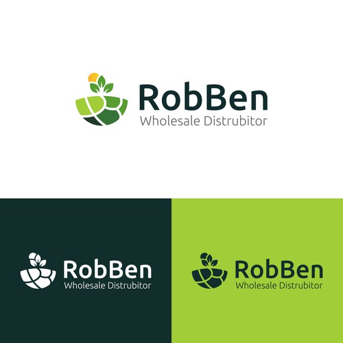 Ground design with the title 'Robben Wholesale Distrubitor Logo Design'
