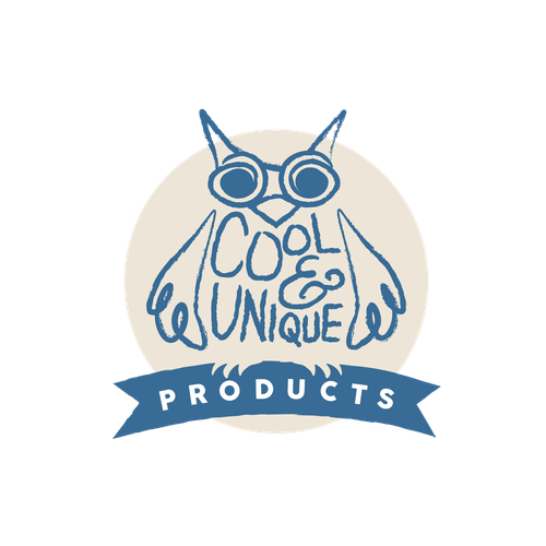 Product logo with the title 'Cool & Unique Products Logo'