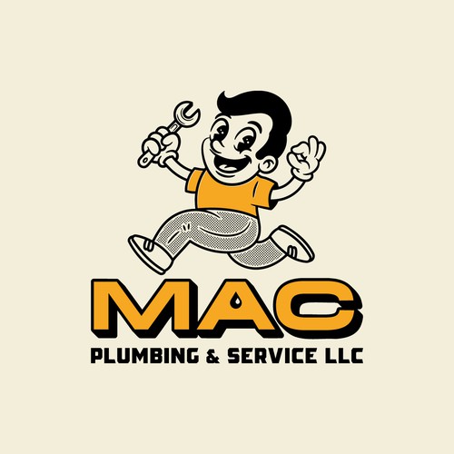Queen bee cartoon logo with the title 'Plumbing company logo'