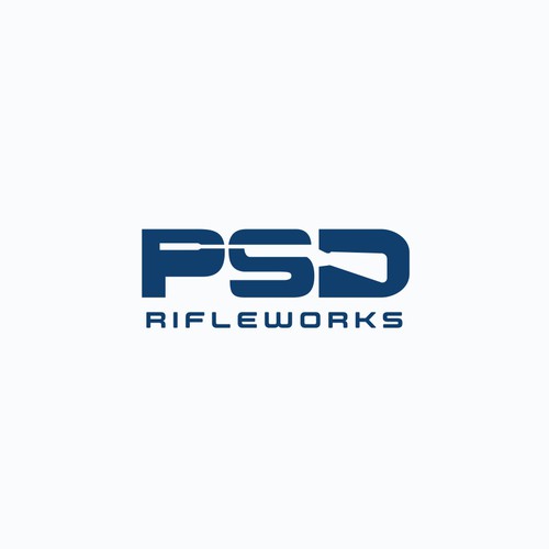 Manufacturing logo with the title 'Negative space logo for Rifle and Silencer Manufacturer'