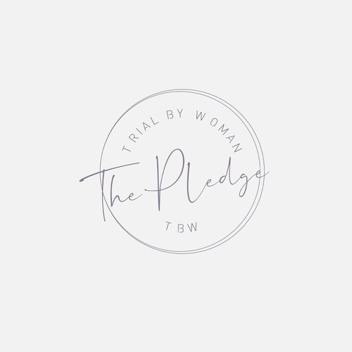 Thin design with the title 'The Pledge website badge design'