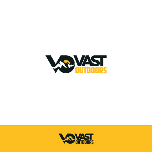 Sunrise logo with the title 'Bold logo concept for Vast Outdoors'