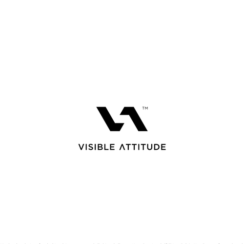 Ambigram design with the title 'minimalist VA monogram'