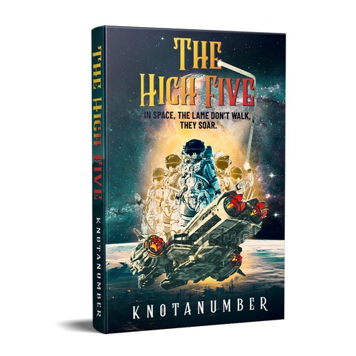 Galaxy book cover with the title 'The High Five'
