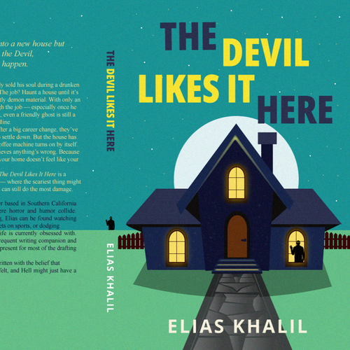 Comedy book cover with the title 'Winning book cover design'