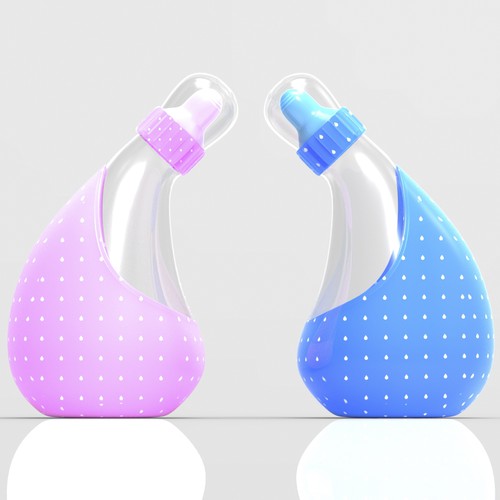 Model design with the title 'Design of the bottle for the kids'