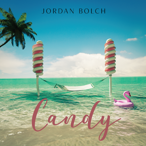 Rendering design with the title '3D Environment Scene for a music album'