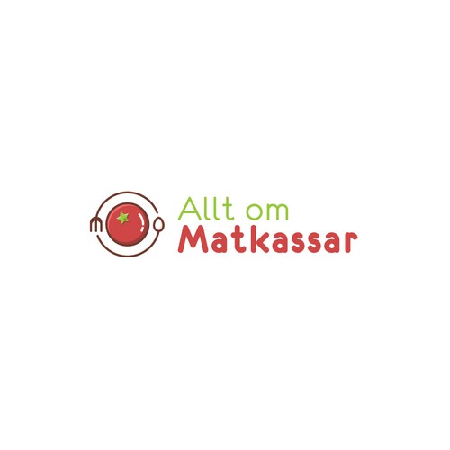 Plate design with the title 'Clean logo for Allt om Matkassar'